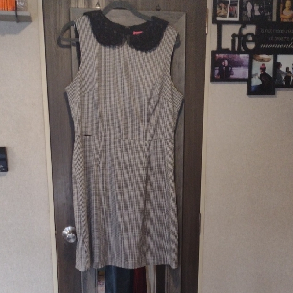 Betsey Johnson Black and White Checkered Mini Dress